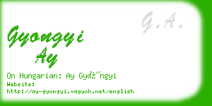 gyongyi ay business card